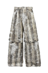 CONVERTIBLE BLEACHED DENIM PANTS (20TH EXCLUSIVE) / BLK