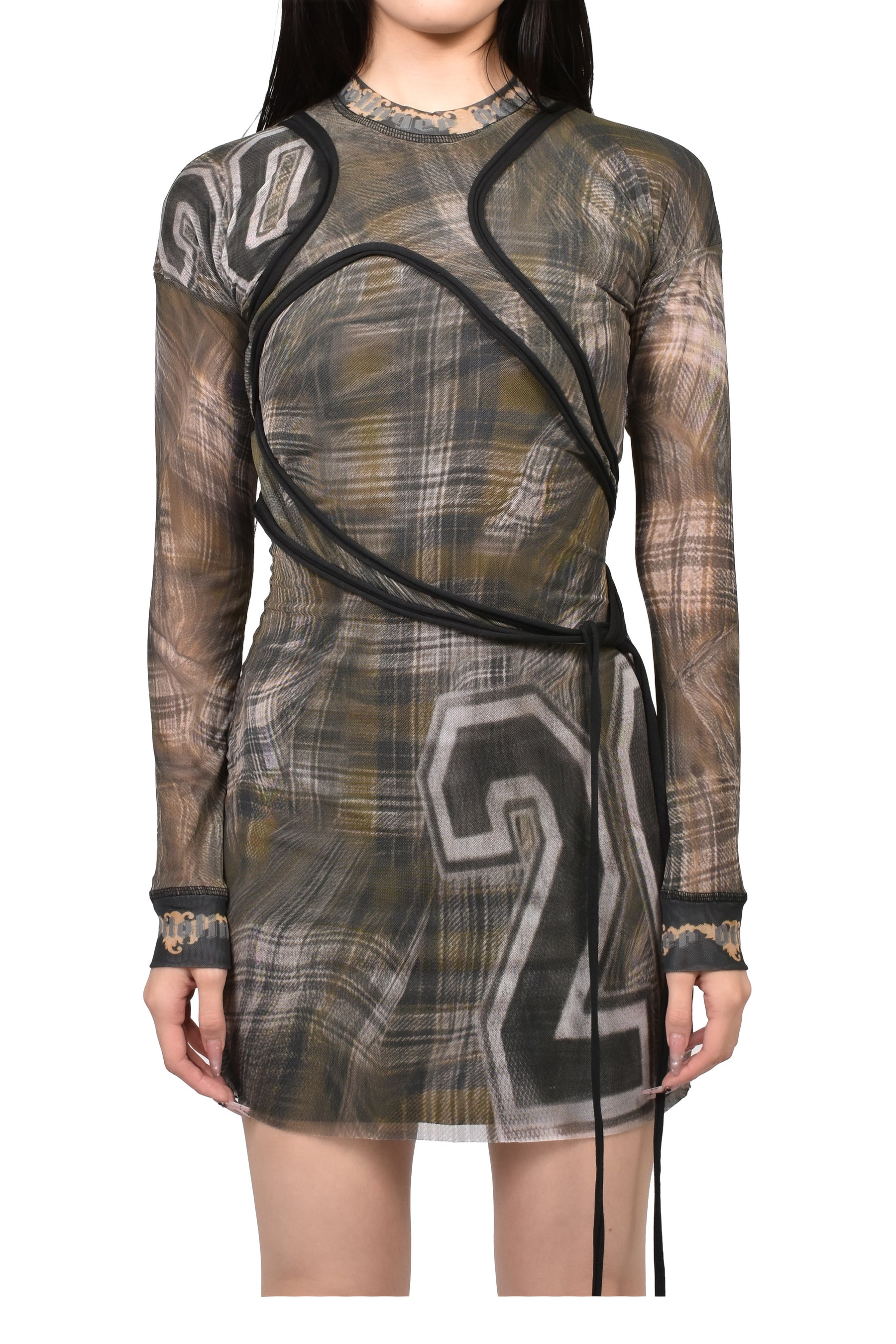 EXCLUSIVE SHIBARI MESH MINI DRESS / PRIBLK