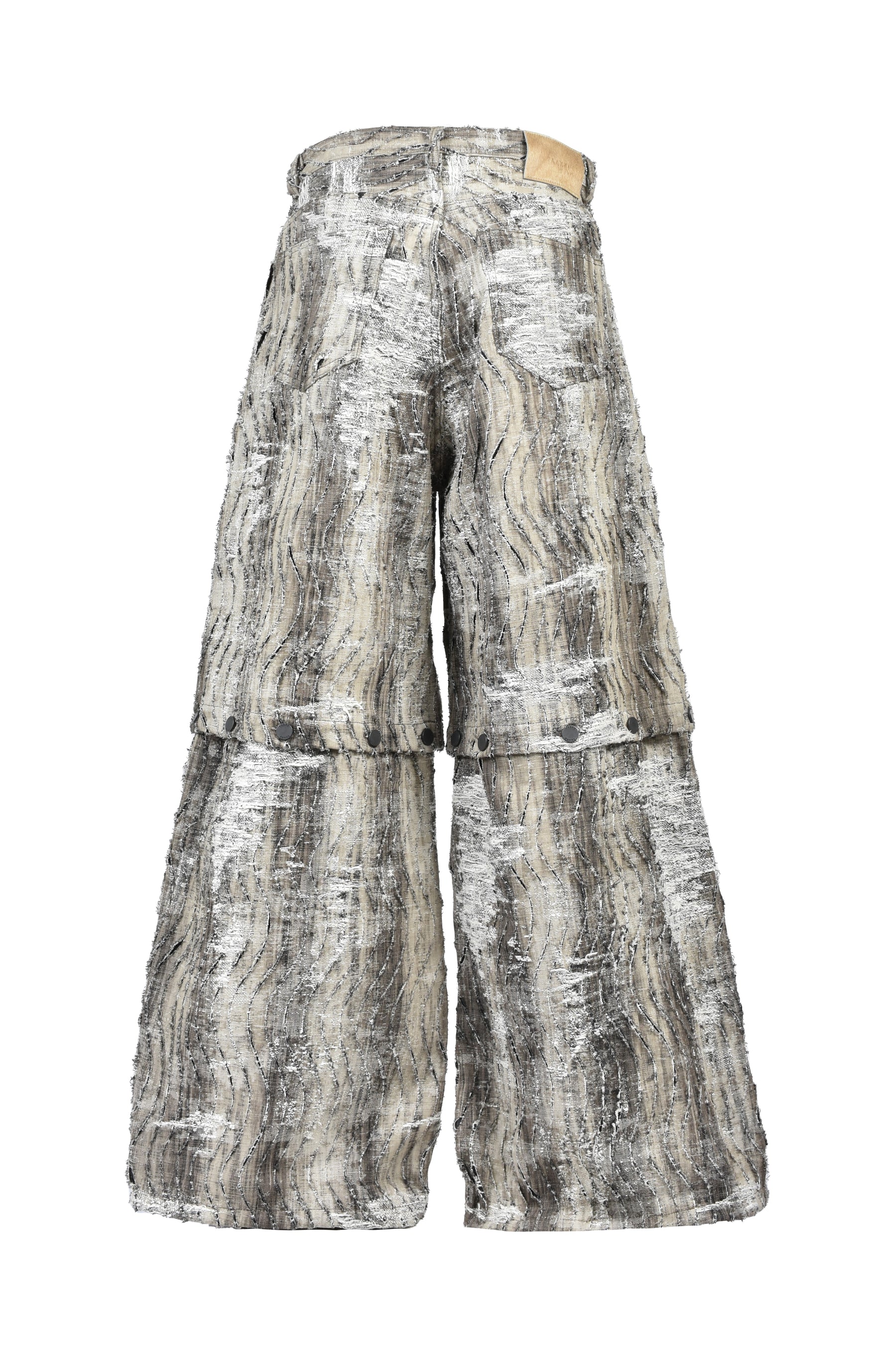 CONVERTIBLE BLEACHED DENIM PANTS (20TH EXCLUSIVE) / BLK