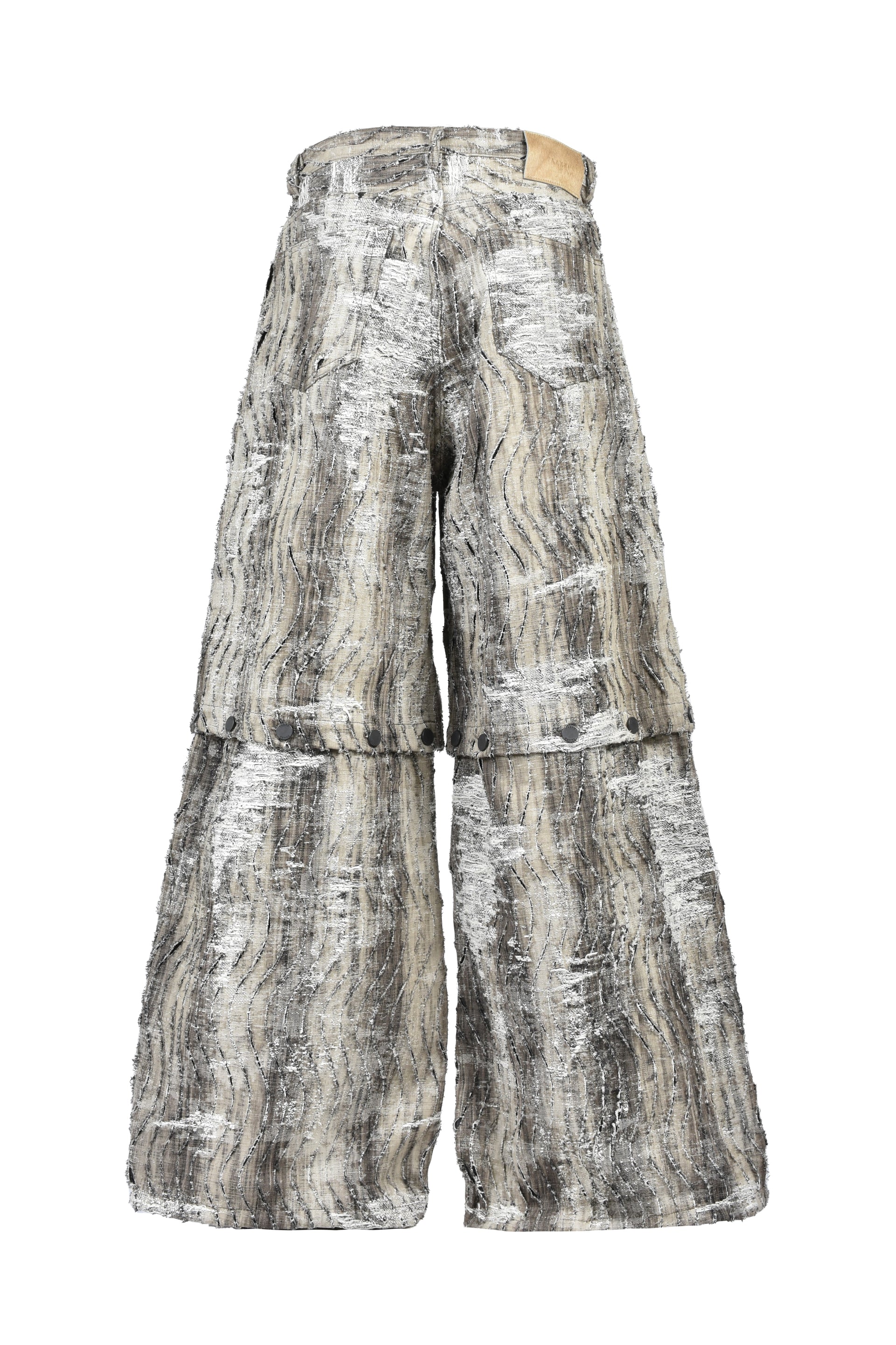 CONVERTIBLE BLEACHED DENIM PANTS (20TH EXCLUSIVE) / BLK