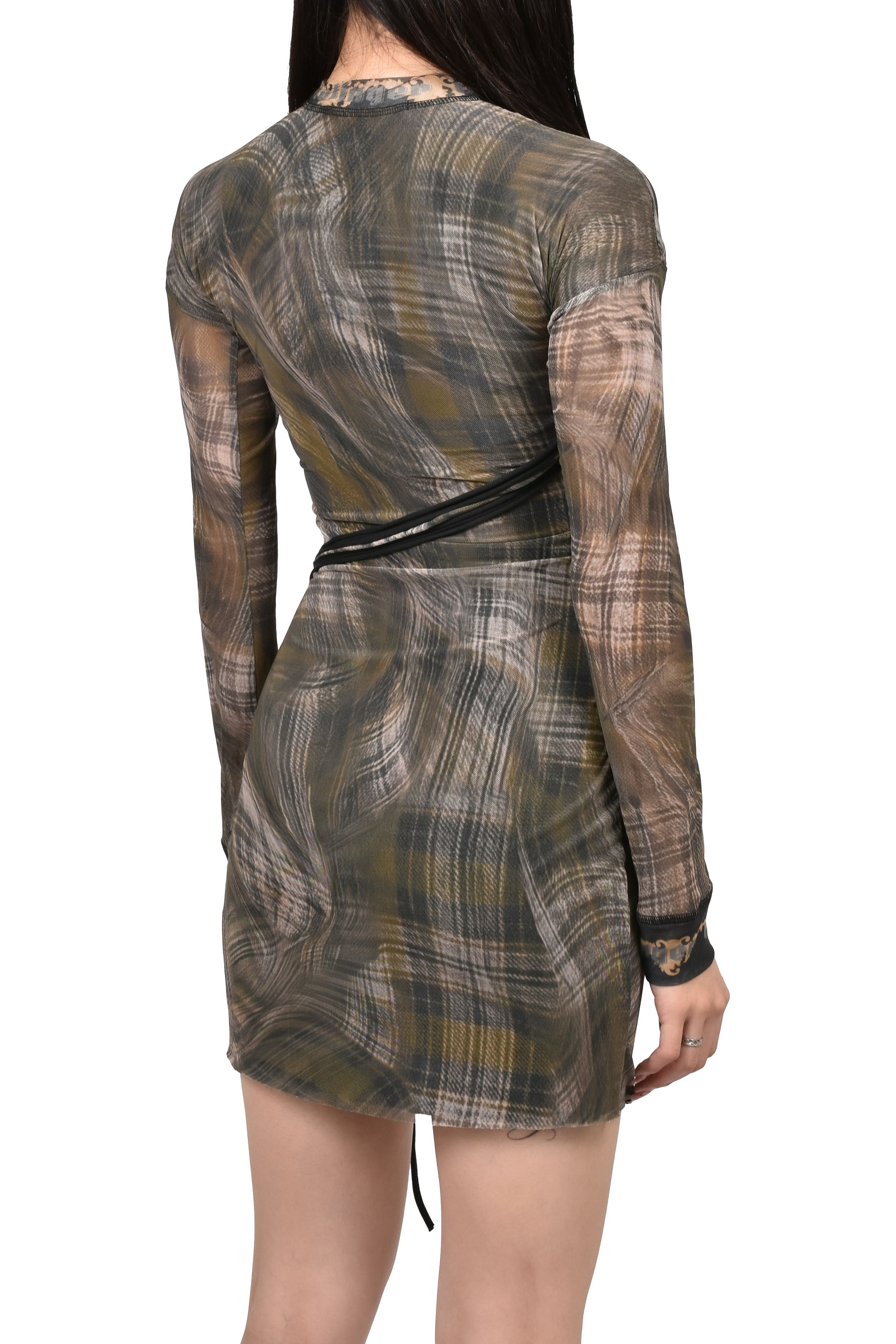 EXCLUSIVE SHIBARI MESH MINI DRESS / PRIBLK