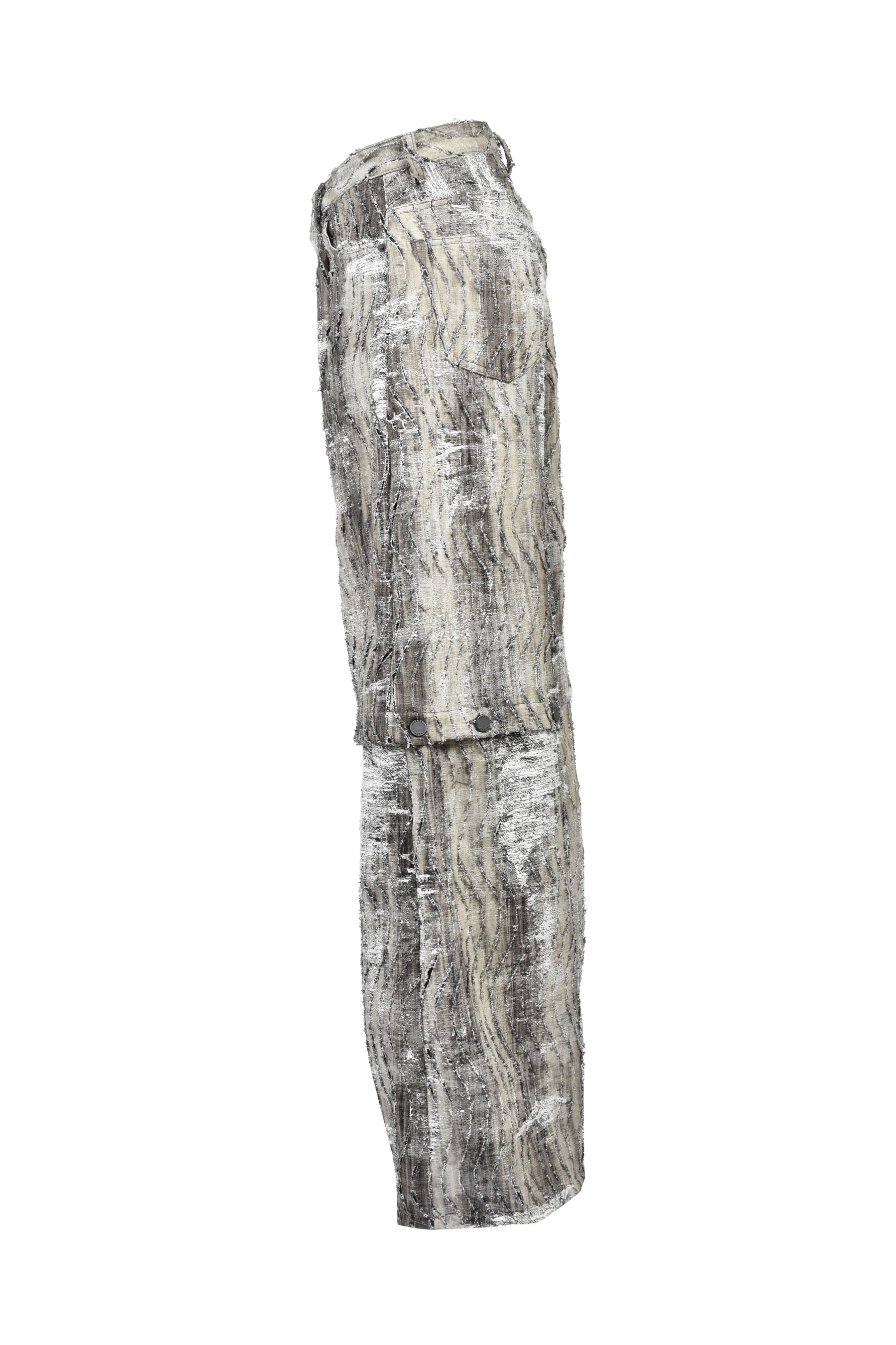 CONVERTIBLE BLEACHED DENIM PANTS (20TH EXCLUSIVE) / BLK