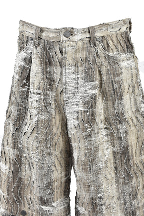 CONVERTIBLE BLEACHED DENIM PANTS (20TH EXCLUSIVE) / BLK