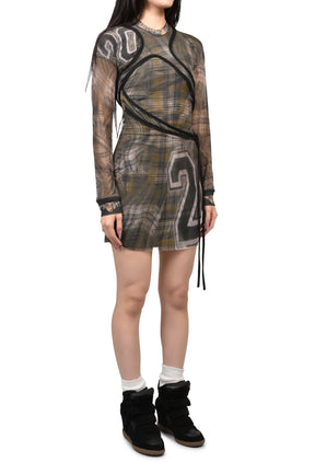 EXCLUSIVE SHIBARI MESH MINI DRESS / PRIBLK