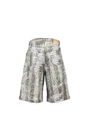 CONVERTIBLE BLEACHED DENIM PANTS (20TH EXCLUSIVE) / BLK