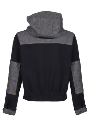 ZIP UP CARDIGAN / NVY BLU