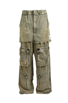 WAIST LAYERD FLIGHT PANTS / KHA
