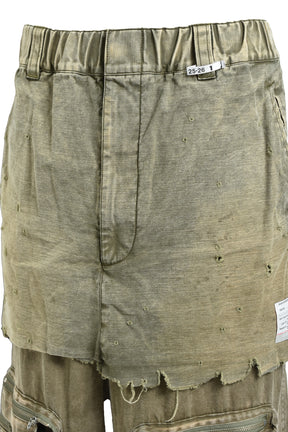 WAIST LAYERD FLIGHT PANTS / KHA