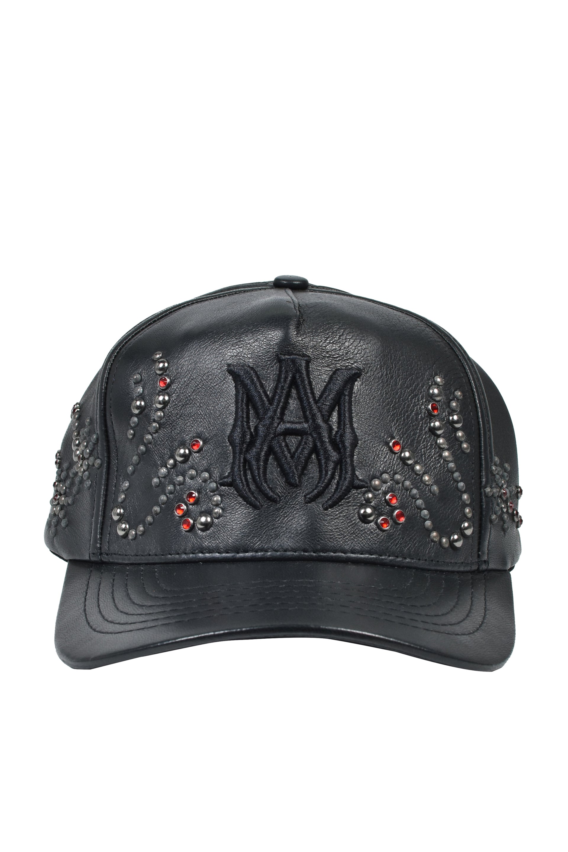 MA STUD LEATHER HAT / BLK