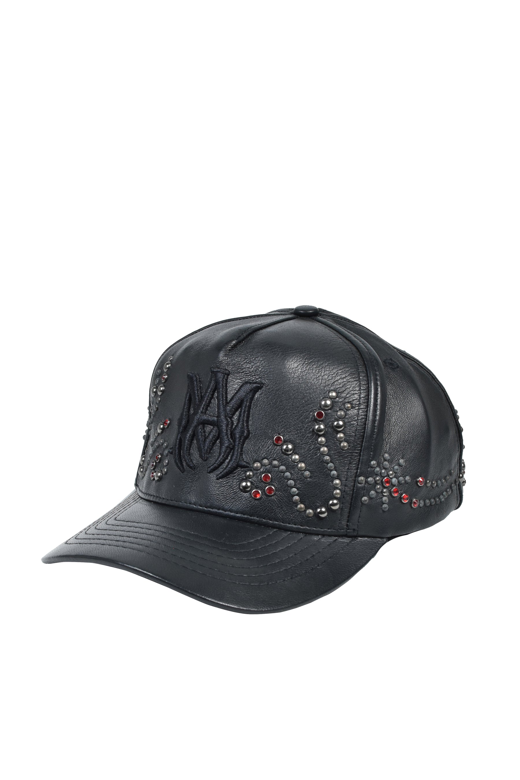 AMIRI MA STUD LEATHER HAT / BLK