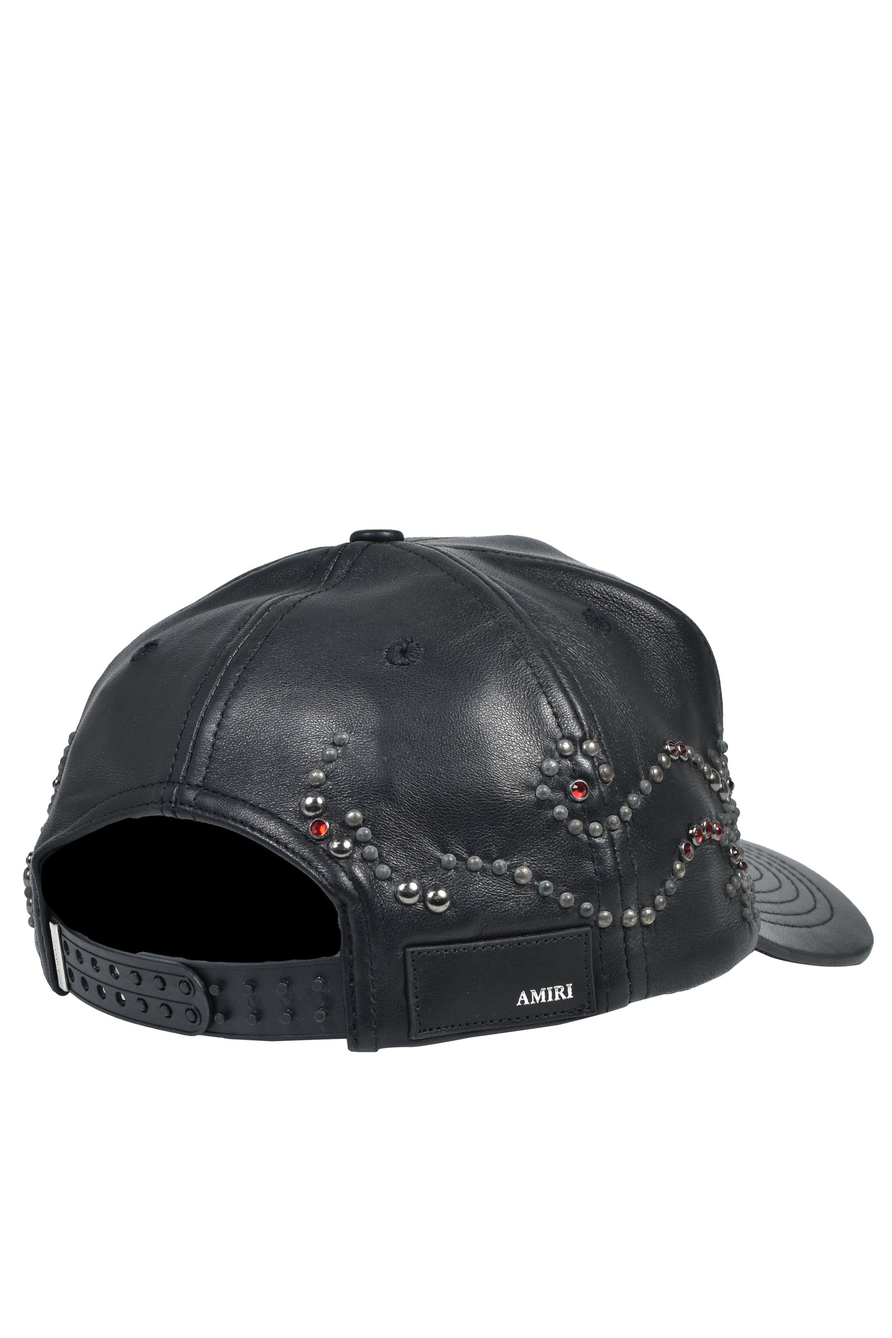 AMIRI MA STUD LEATHER HAT / BLK