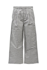 SCRIPT LOGO CHECK PIPING PANTS / WHT
