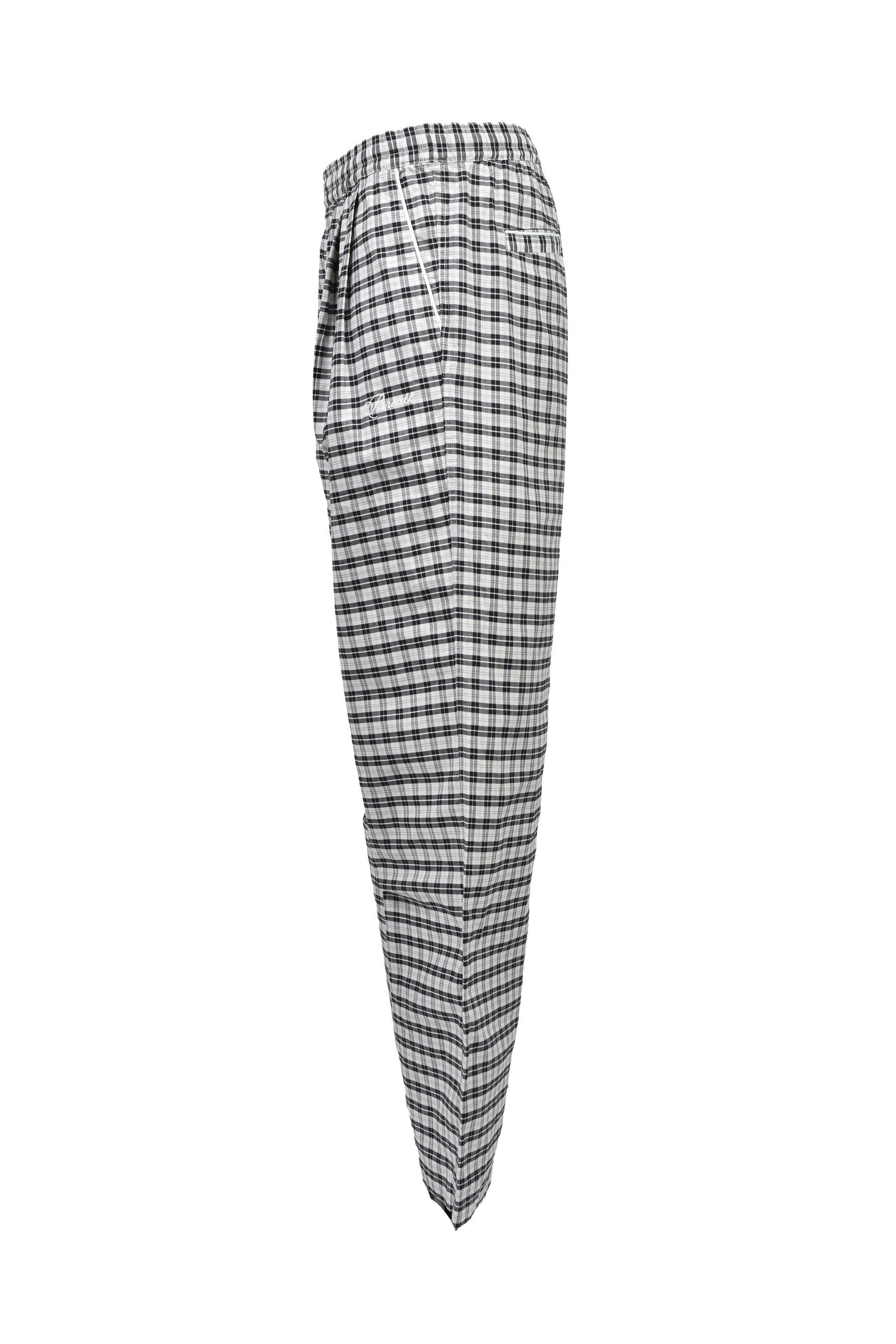 SCRIPT LOGO CHECK PIPING PANTS / WHT