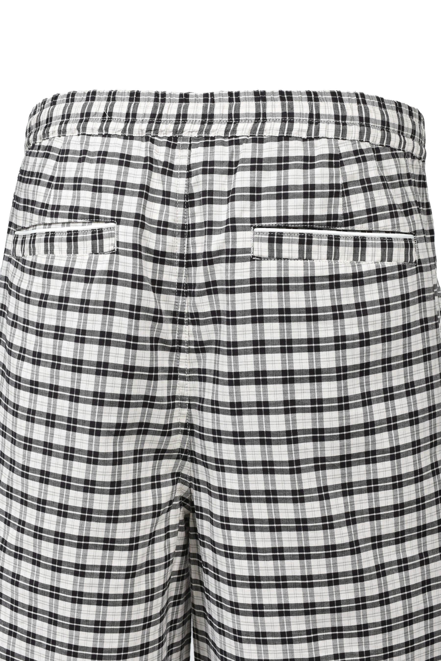 SCRIPT LOGO CHECK PIPING PANTS / WHT