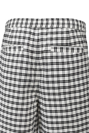 SCRIPT LOGO CHECK PIPING PANTS / WHT