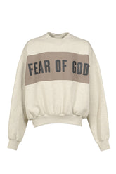 CROPPED RELAXED PANELLED SWEATSHIRT / VANILLA HEATHER / SEAL