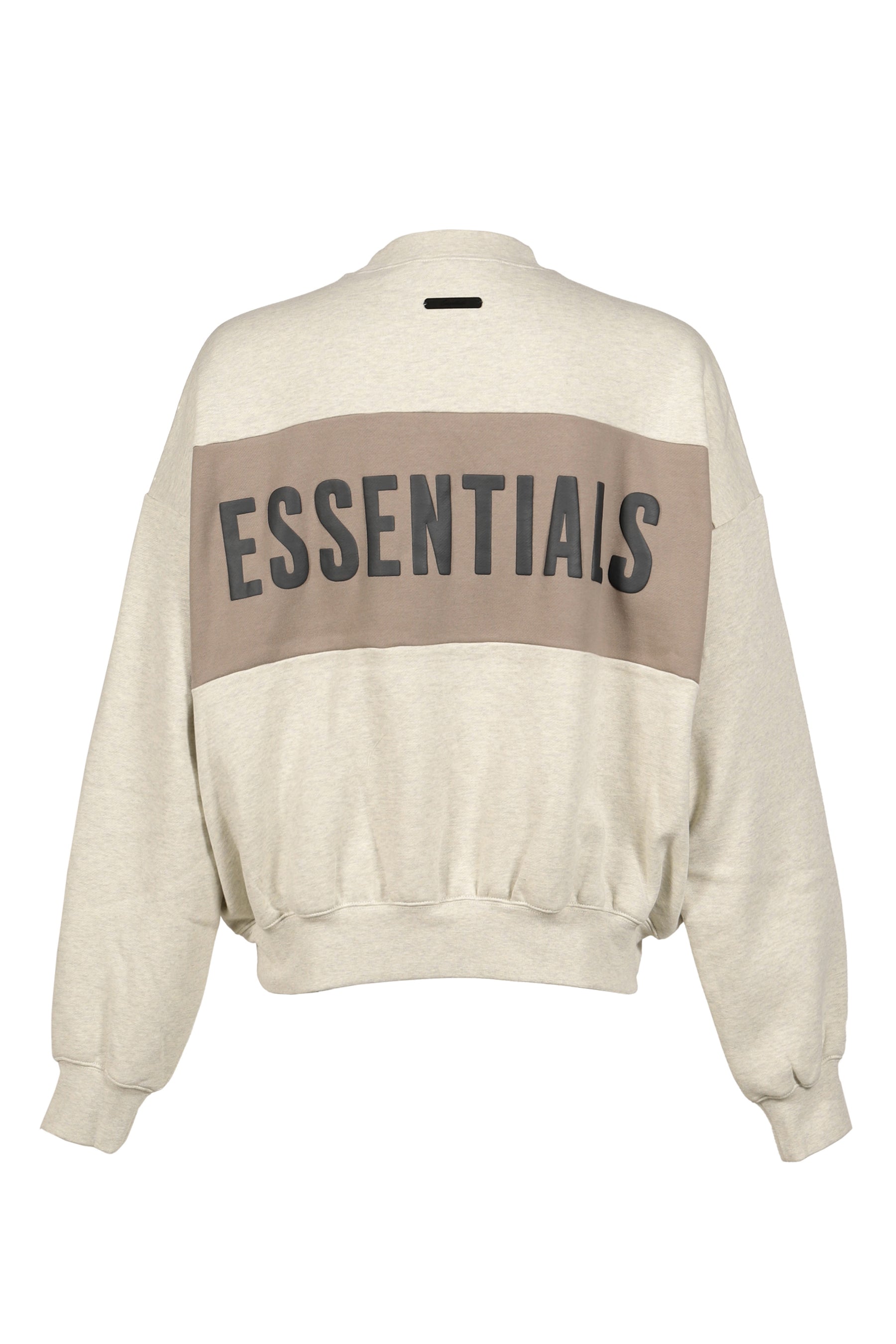 CROPPED RELAXED PANELLED SWEATSHIRT / VANILLA HEATHER / SEAL