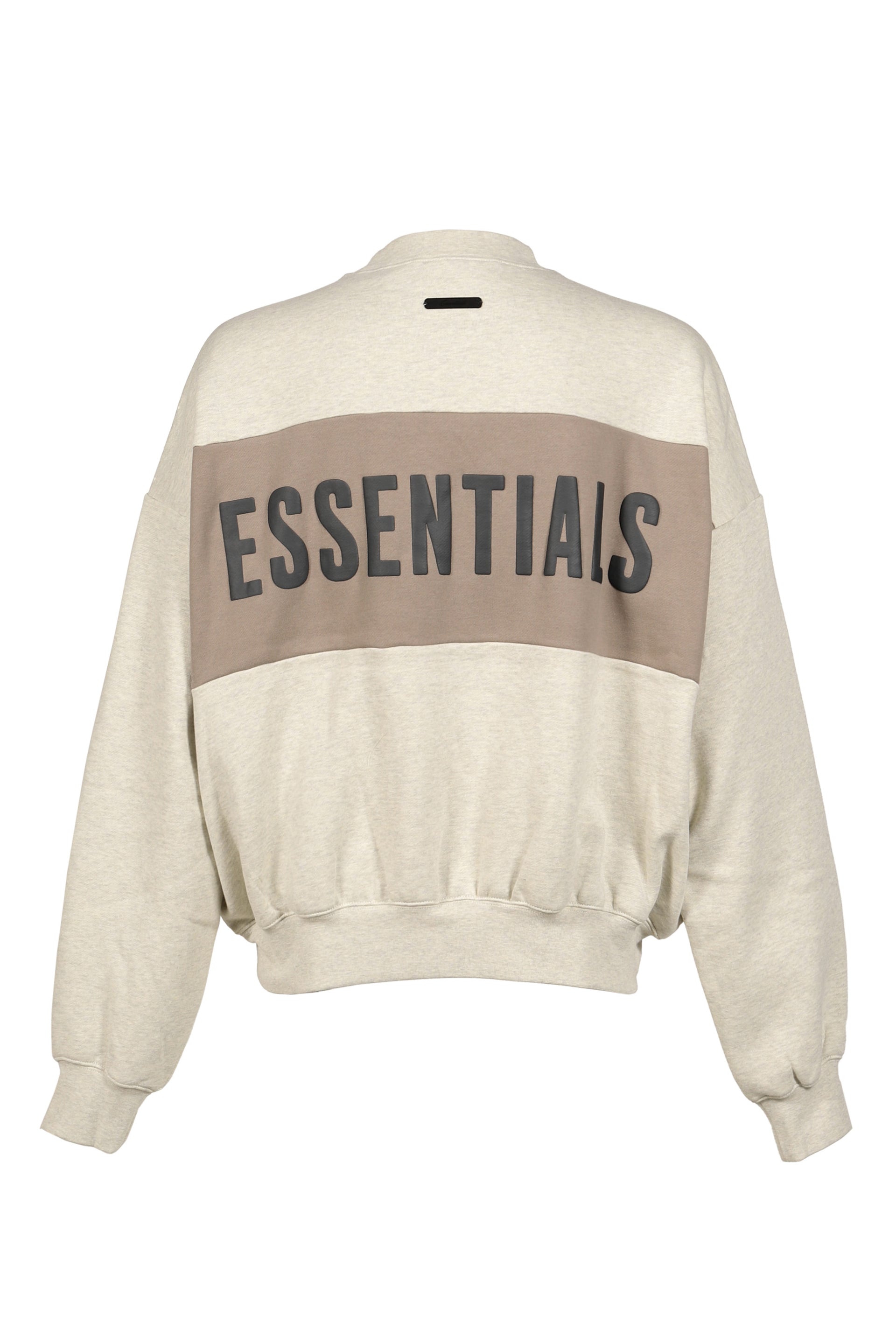 CROPPED RELAXED PANELLED SWEATSHIRT / VANILLA HEATHER / SEAL