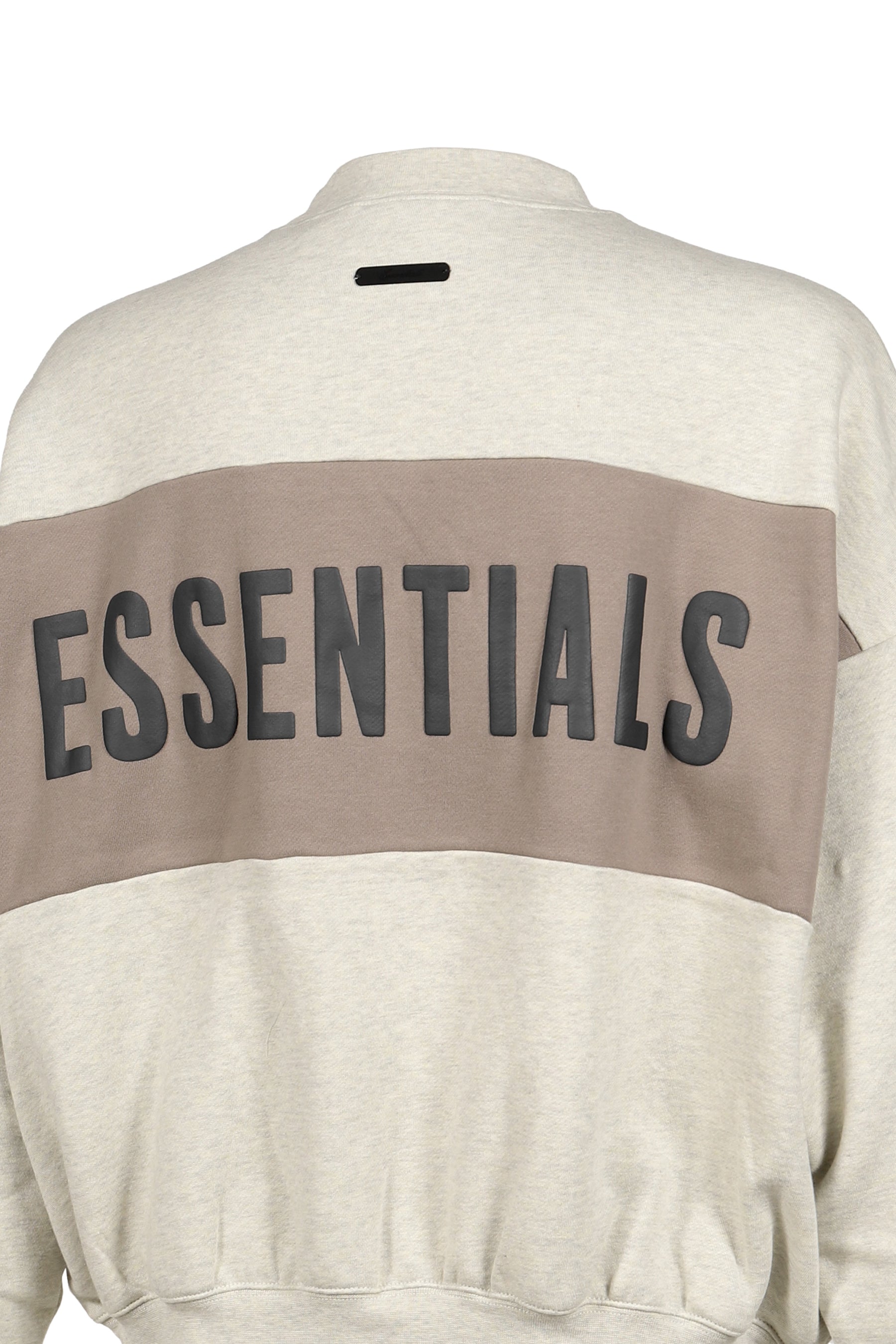 CROPPED RELAXED PANELLED SWEATSHIRT / VANILLA HEATHER / SEAL