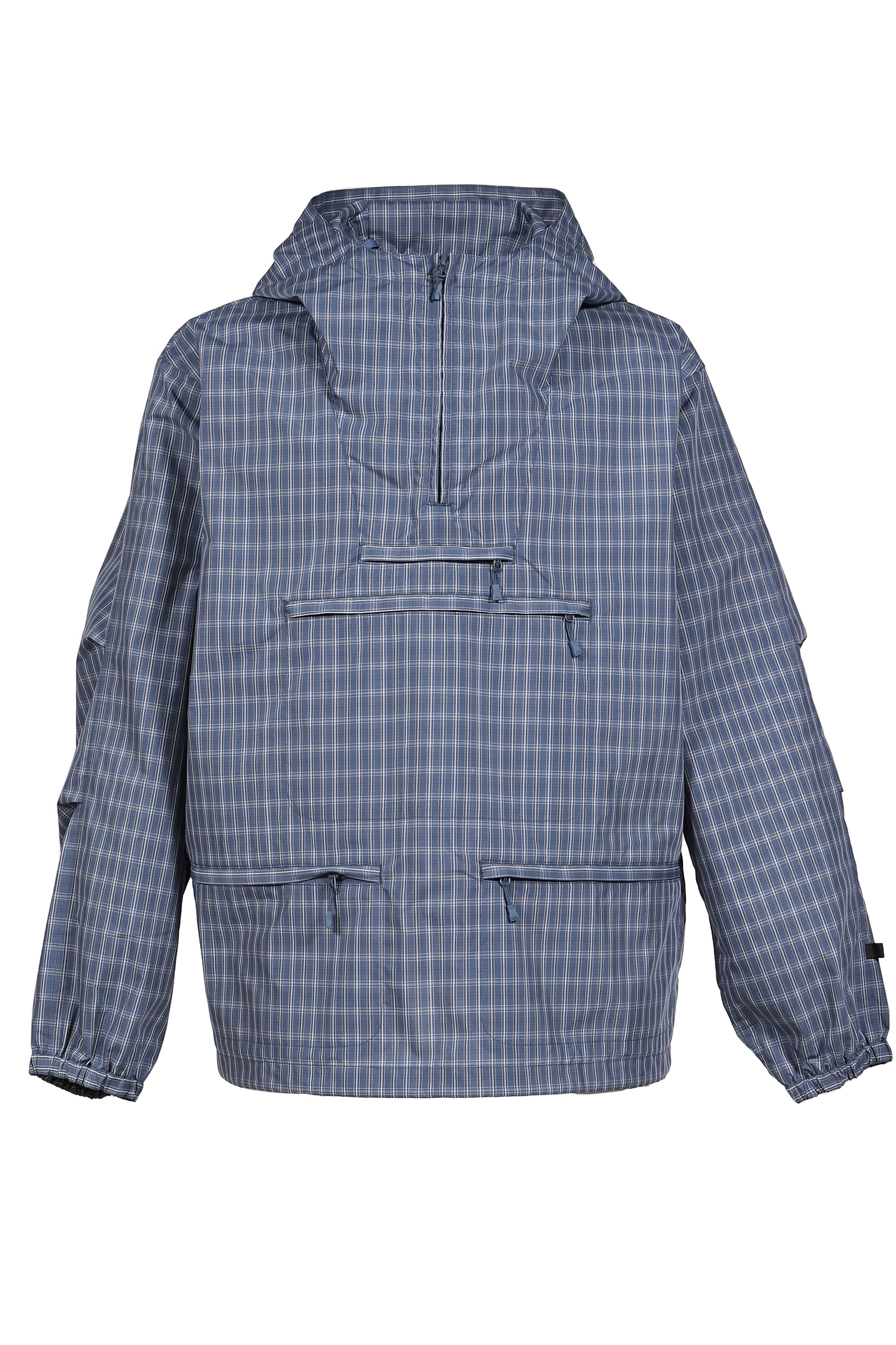 TECH ANORAK JACKET SUMMER PLAID / SMOKE BLU