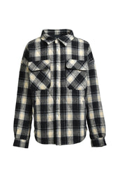 QUILTING CHECK SHIRT / BLACK 