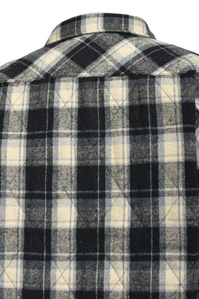 QUILTING CHECK SHIRT / BLACK 