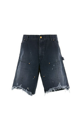 Saint Mxxxxxx ショーツ ハーフパンツ セントマイケル SAINT Mxxxxxx セント マイケル SS25 DOUBLE KNEE SHORTS / BLK - NUBIAN