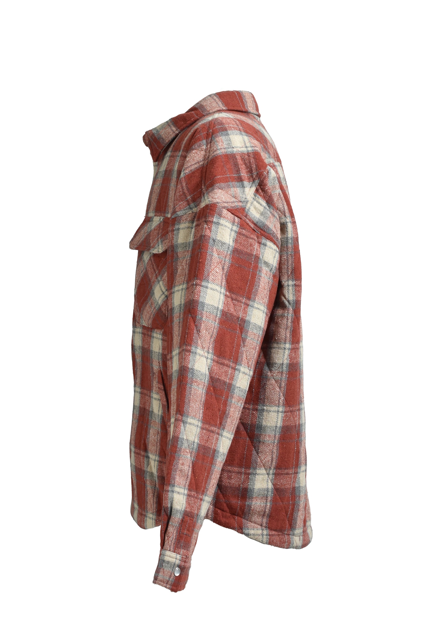 QUILTING CHECK SHIRT / ORG 