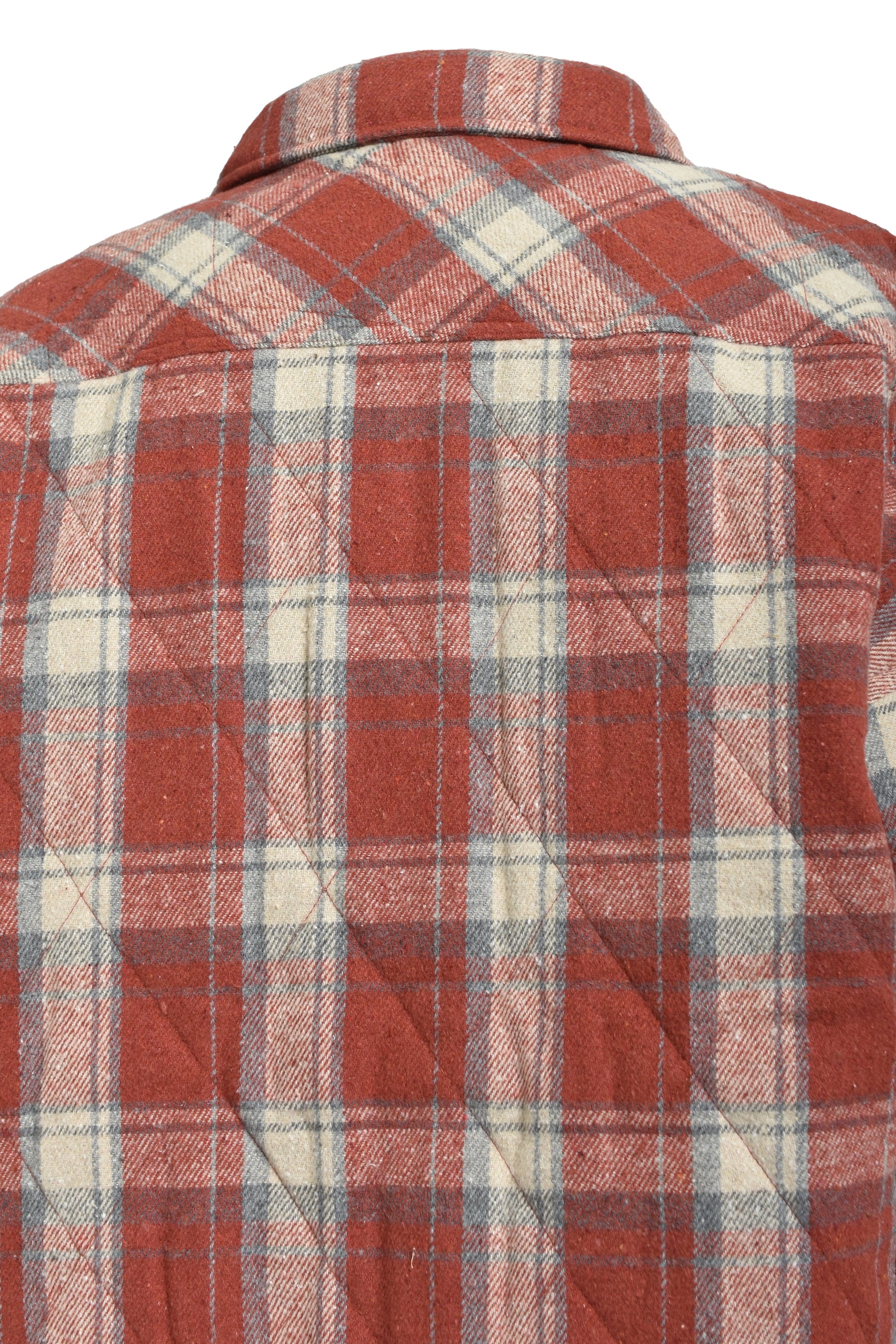 QUILTING CHECK SHIRT / ORG 