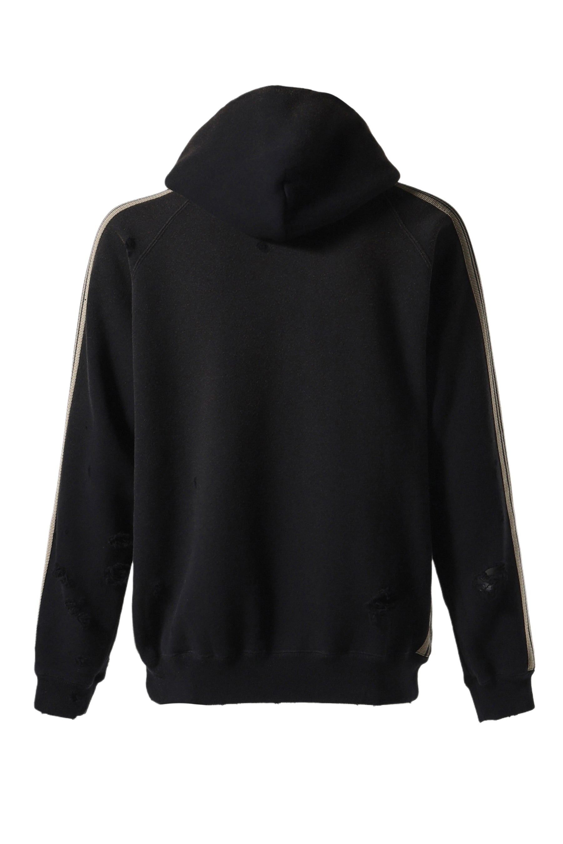 ZIPPED TRACK HOODY - COTTON JERSEY(EXCLUSIVE) / BLK