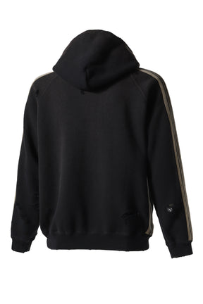 ZIPPED TRACK HOODY - COTTON JERSEY(EXCLUSIVE) / BLK