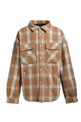 QUILTING CHECK SHIRT / BRW