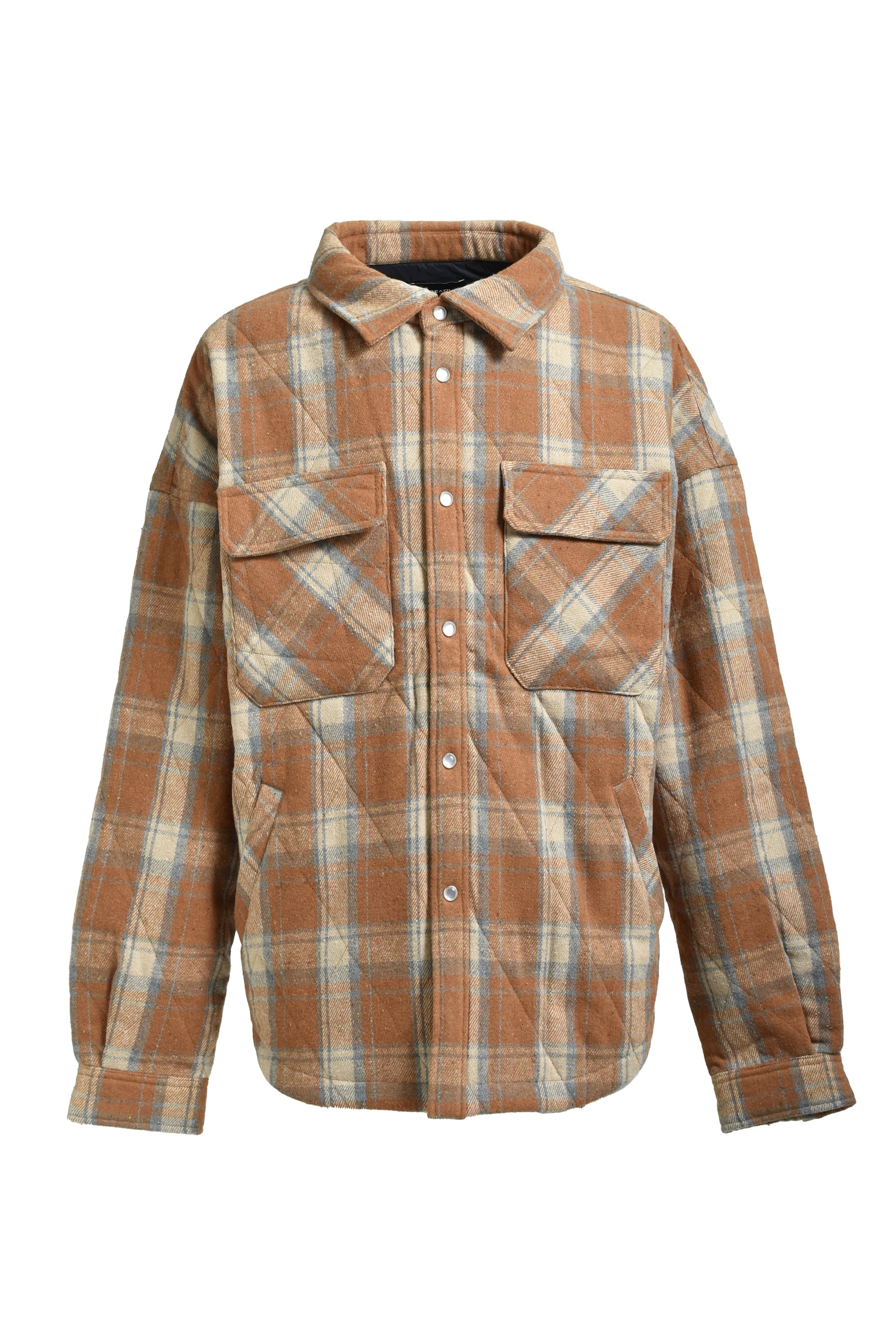 QUILTING CHECK SHIRT / BRW