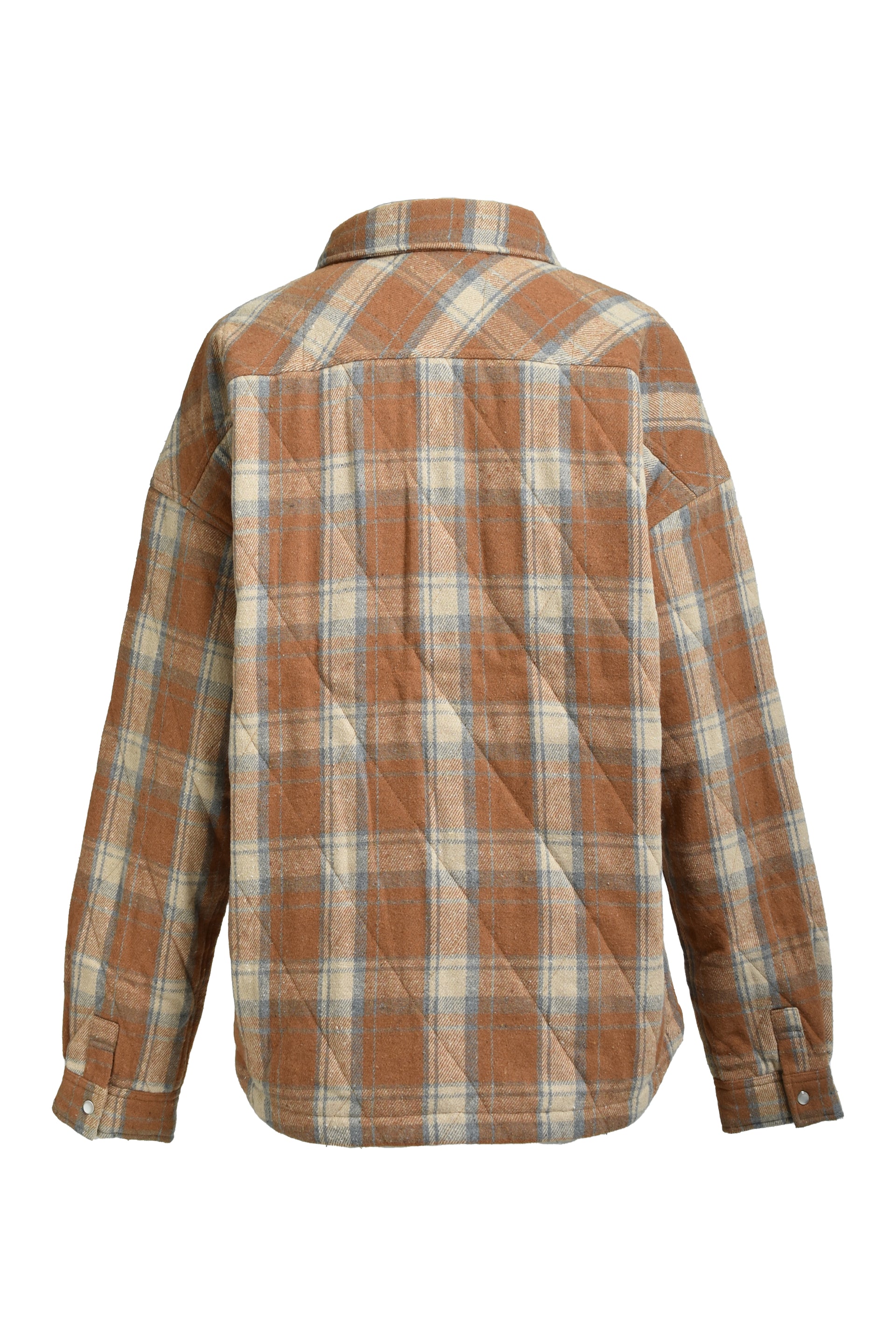 QUILTING CHECK SHIRT / BRW