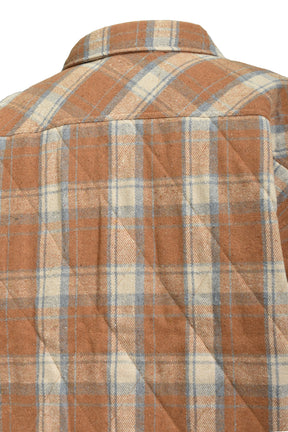 QUILTING CHECK SHIRT / BRW