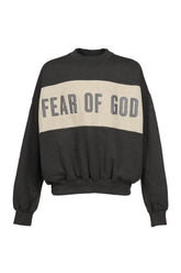 CROPPED RELAXED PANELLED SWEATSHIRT / IRON GRY HEATHER / SEAL HEATHER