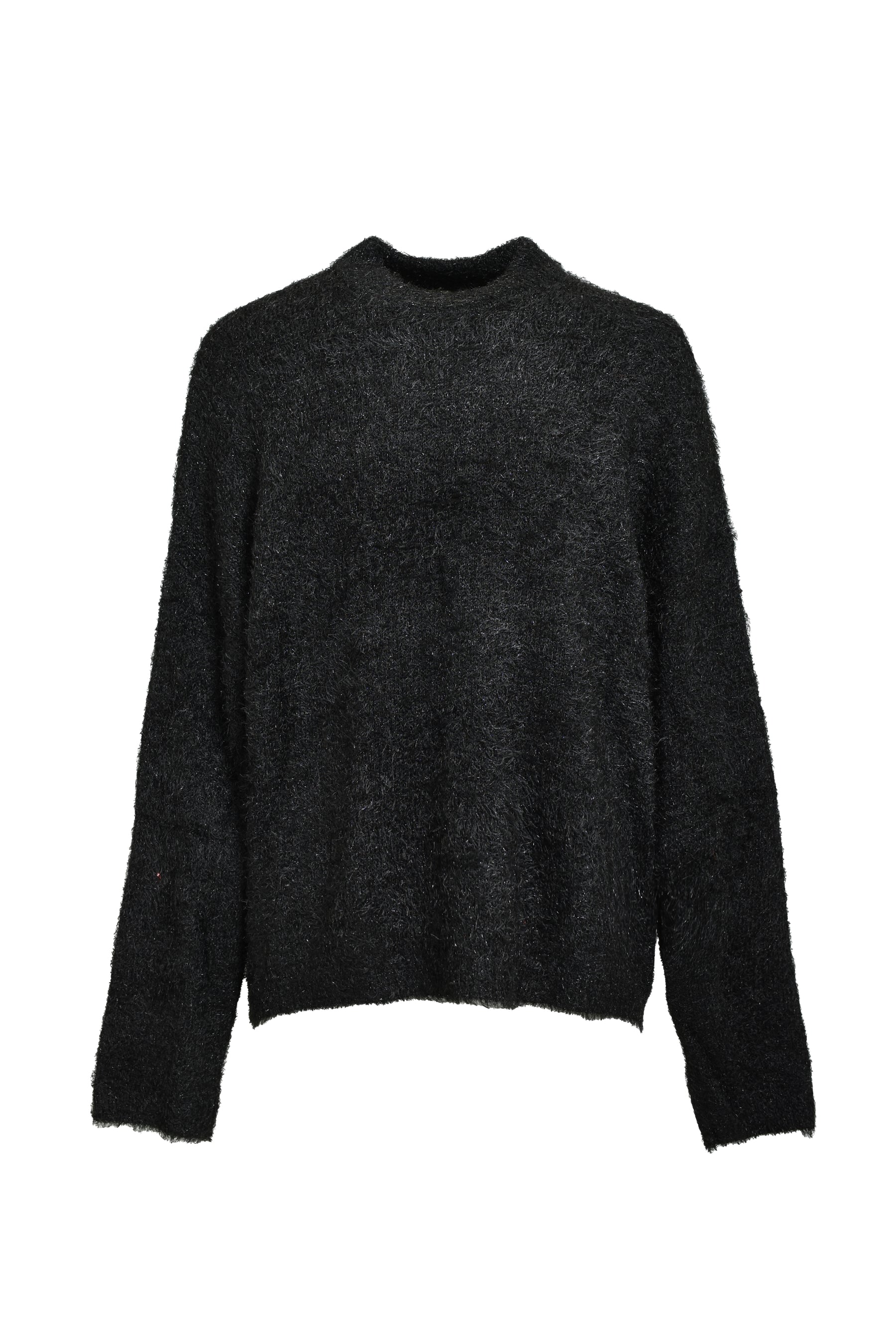 CREW NECK KNIT/GLITTER / BLK