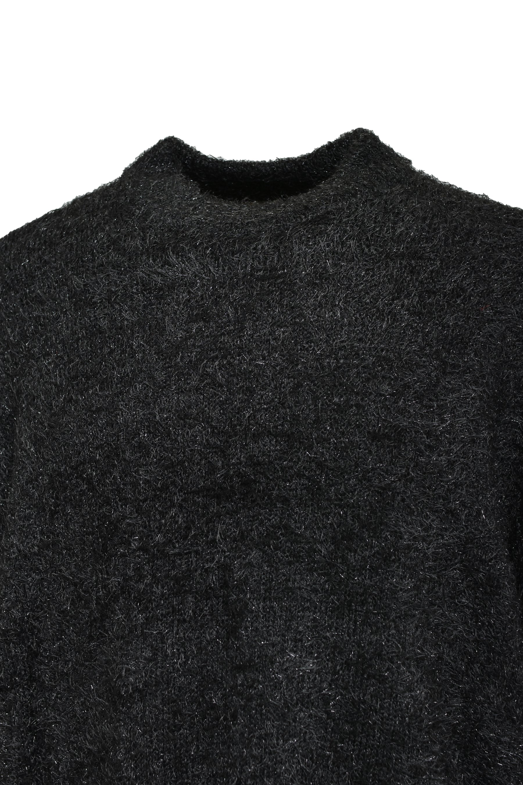 CREW NECK KNIT/GLITTER / BLK