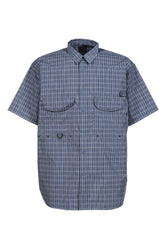 TECH FISHING SHIRT S/S SUMMER PLAID / SMOKE BLU