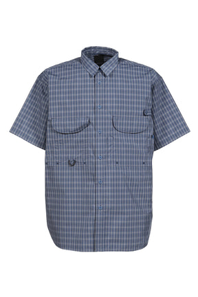 TECH FISHING SHIRT S/S SUMMER PLAID / SMOKE BLU