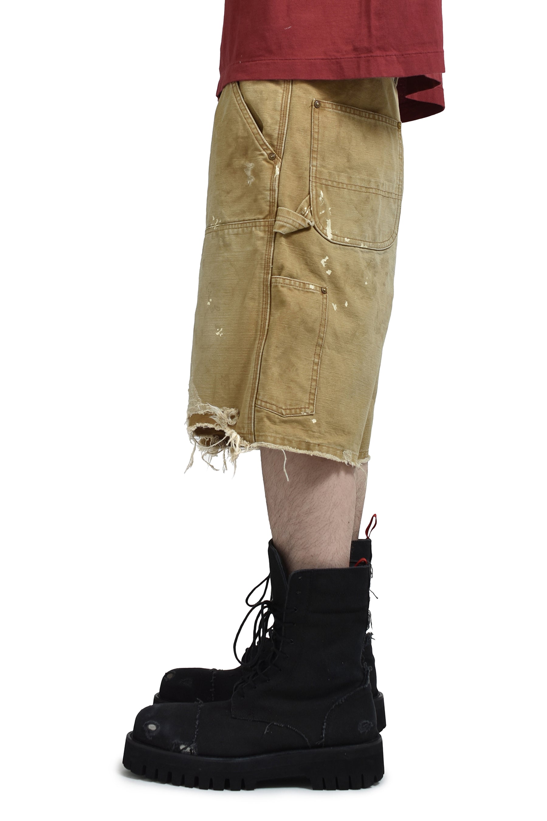 SAINT Mxxxxxx セント マイケル SS25 DOUBLE KNEE SHORTS / BEI - NUBIAN