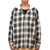 OG CHECK SUN-FADED HOODED SHIRT / BLK