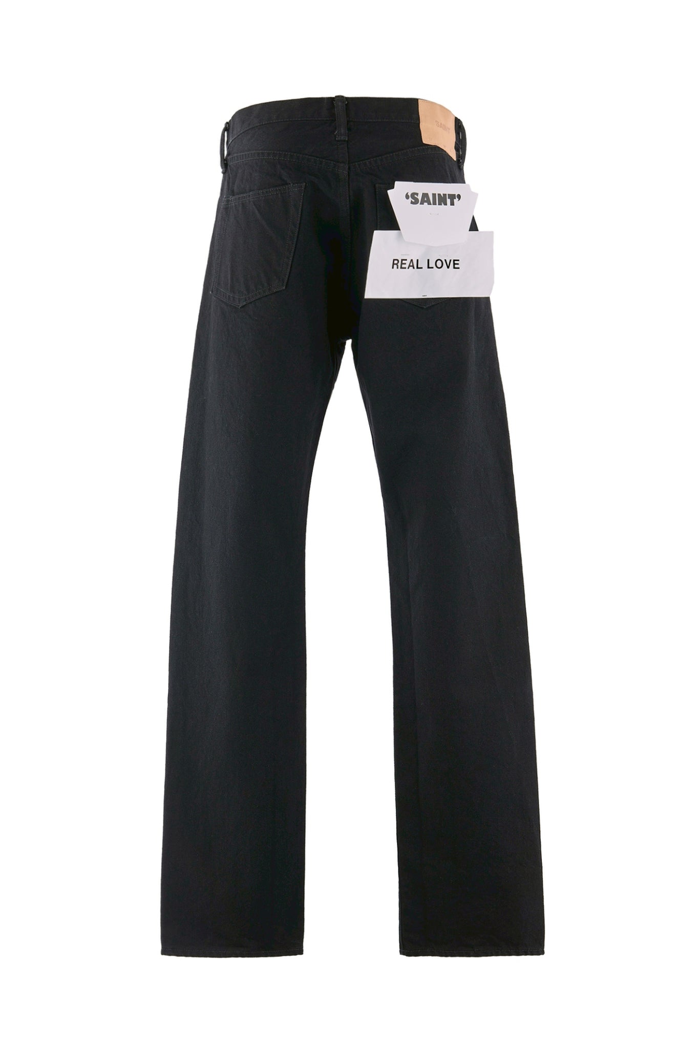 BLACK DENIM PANTS/STRAIGHT / BLK