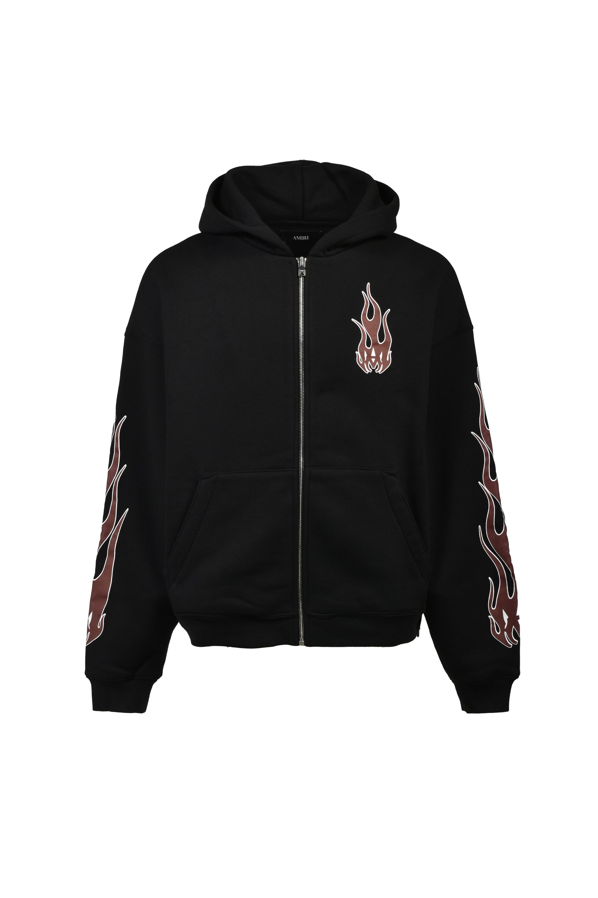 MA FLAMES ZIP HOODIE / BLK
