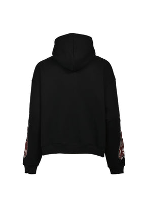 AMIRI SS26 MA FLAMES ZIP HOODIE / BLK - NUBIAN