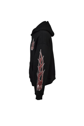 AMIRI MA FLAMES ZIP HOODIE / BLK