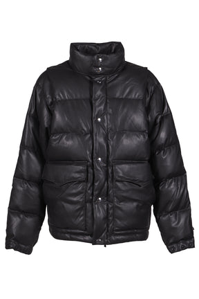 TECH 2WAY SYNTHETIC SKIN DOWN JACKET / BLK