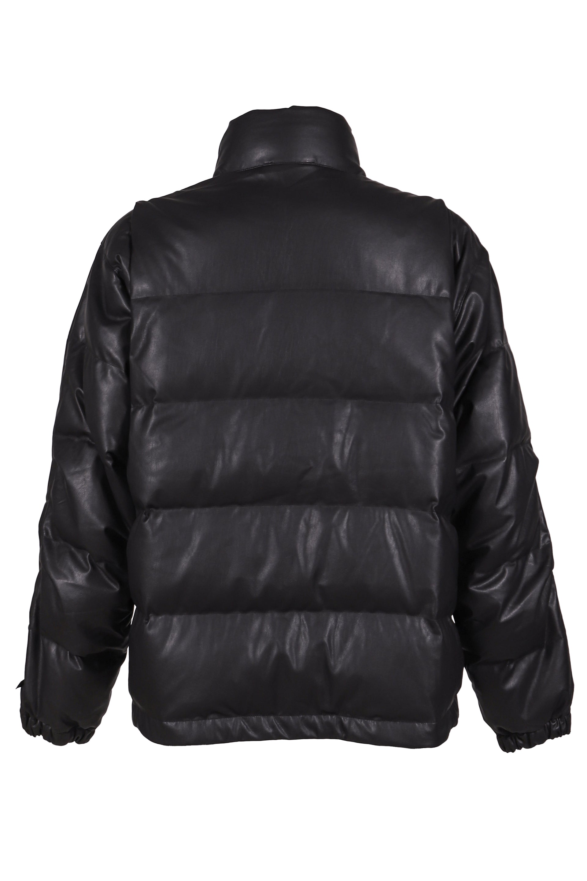 TECH 2WAY SYNTHETIC SKIN DOWN JACKET / BLK