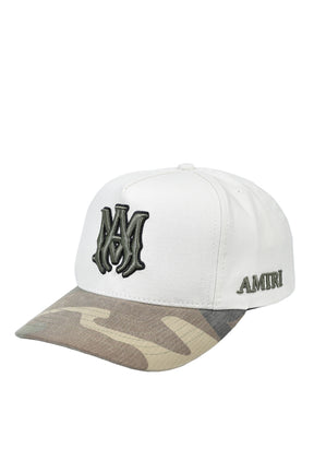 AMIRI MA OUTLINE CAMO CANVAS HAT / ALABASTER