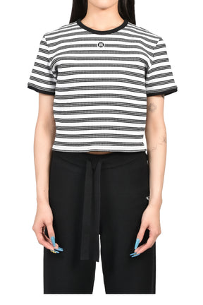 MA STRIPED SS BABY TEE / WHT